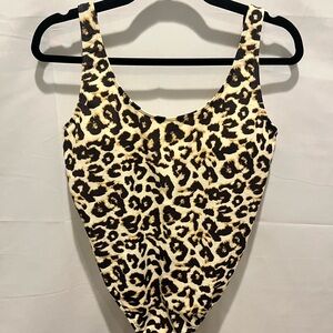 NWT Abercrombie&Fitch one piece cheetah bathing suit.Low rise back.cheeky bottom
